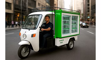 Battery operated freezer vehicle
