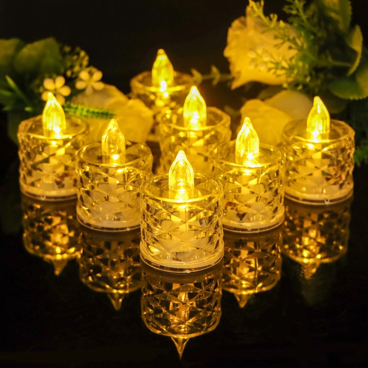 Crystle electrical decorative candle lights-1