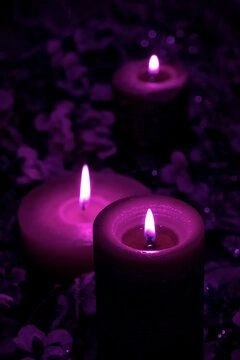 Purple blossom candle-3