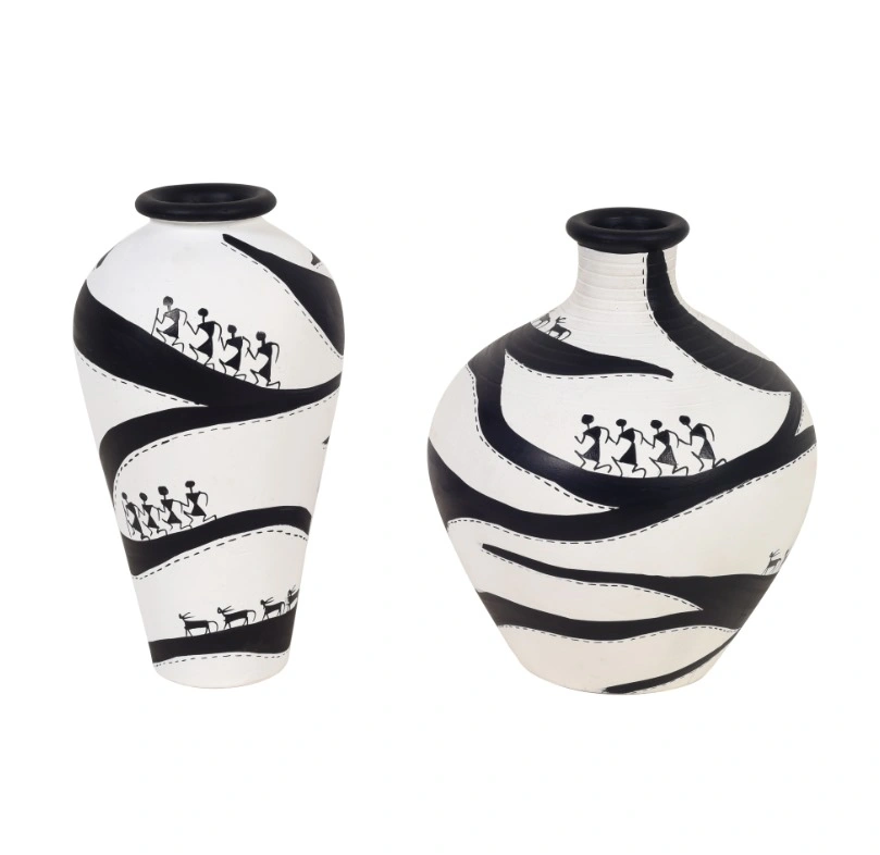 Tribul fusion black and withe fusion vase-1