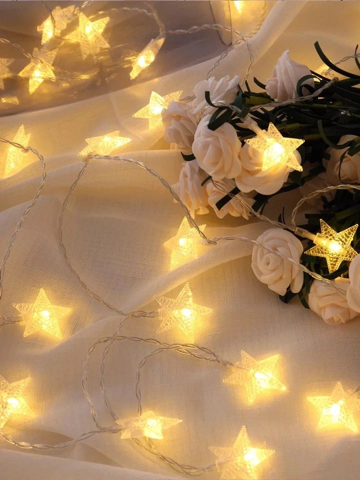 Twinkle Star 40 LED 14 FT Star String Lights Battery Operated, Fairy String Light-1