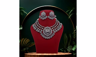 Anassa Pista Green Color Peacock devi coin Necklace Set Oxidised