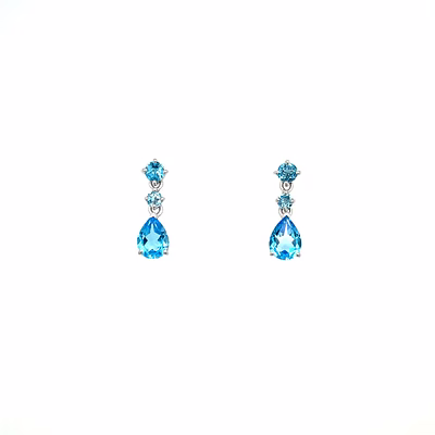 artemis-- ocean blue topaz pendant in silver