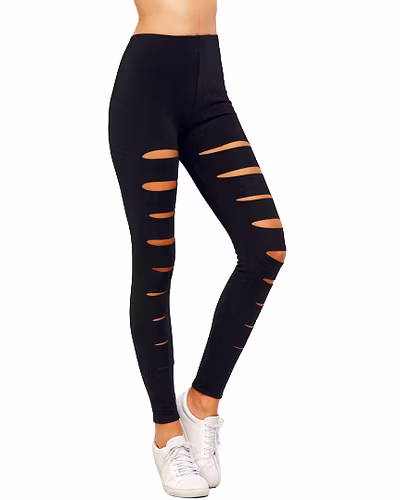 Latest Street Fashion Women's Stretchable Cut Out Skinny Tight-5