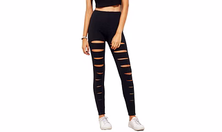 Latest Street Fashion Women's Stretchable Cut Out Skinny Tight