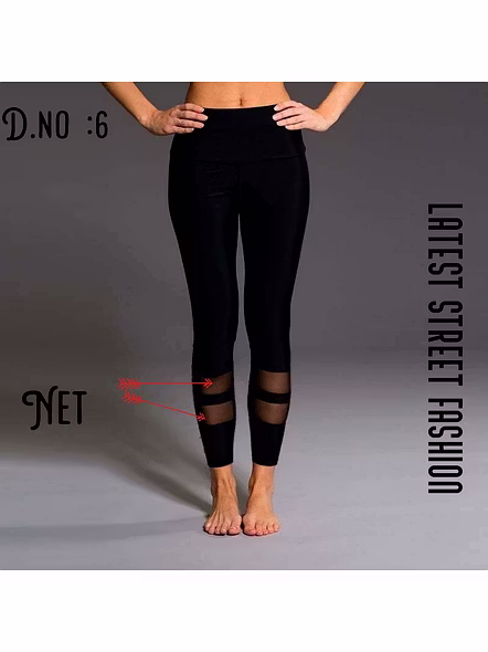 Latest Street Fashion Double Bottom Net Women's legging for Gym Yoga Sports Bottom Wear