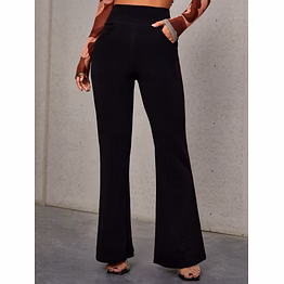 latest street fashion high waist slant pocket flare leg pants palazzo
