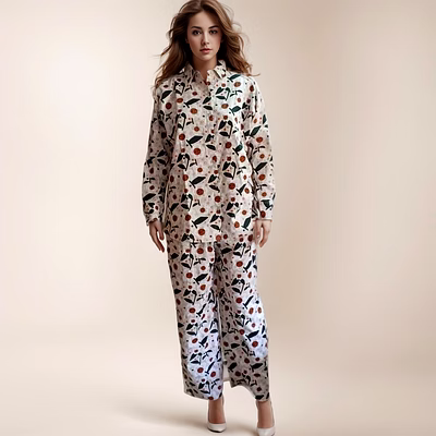 latest street fashion women's printed co-ord set