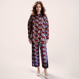 latest street fashion golden shimmer letter co-ord set