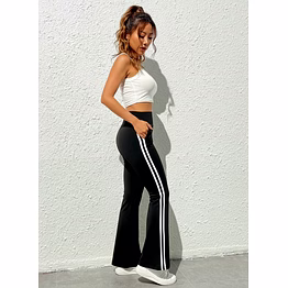 latest street fashion side double stripe palazzo pants