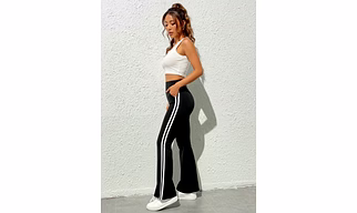 Latest Street Fashion Side Double Stripe Palazzo Pants