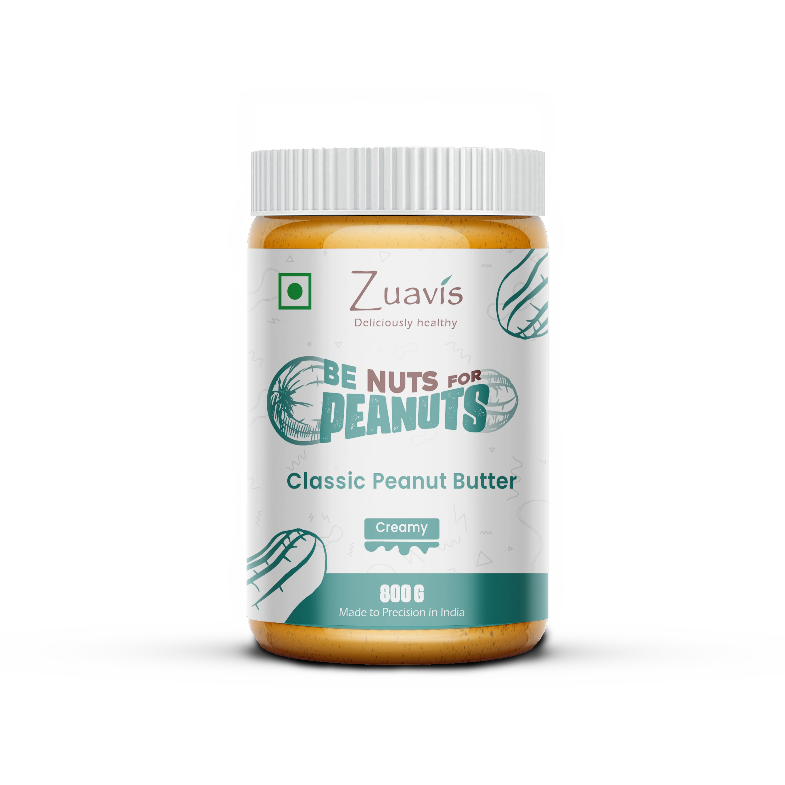 Zuavis Natural Classic Peanut Butter 800g (Creamy)-1