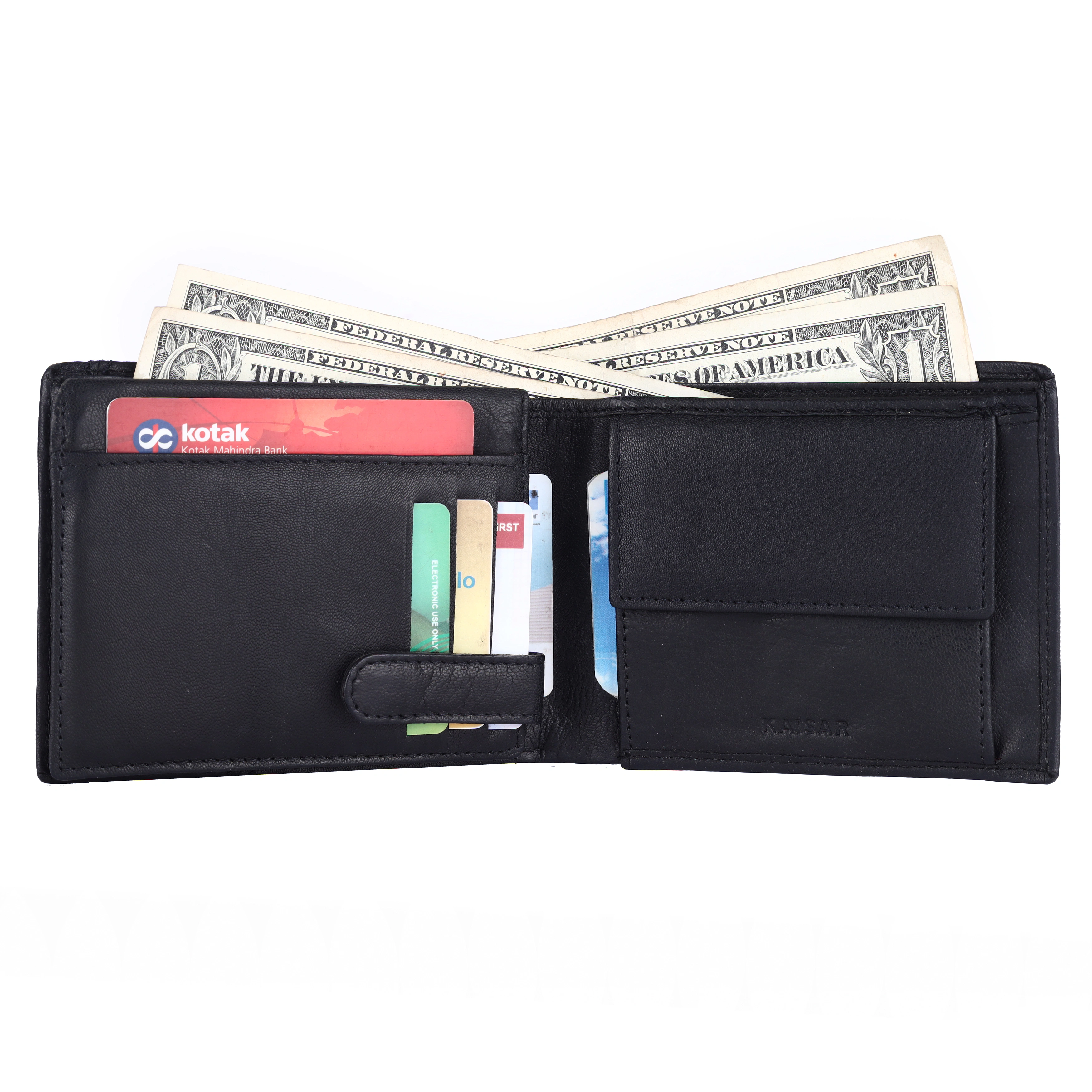 Classic Black Leather Wallet-3