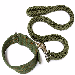 dog leash large dogs, bungee dog leash heavy duty, no pull dog leash for shock absorption, army green dog training leash for medium large breed dogs 6ft/4.5ft 2 padded handles
