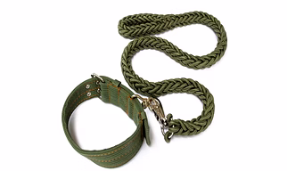 Dog Leash Large Dogs, Bungee Dog Leash Heavy Duty, No Pull Dog Leash for Shock Absorption, Army Green Dog Training Leash for Medium Large Breed Dogs 6FT/4.5FT 2 Padded Handles