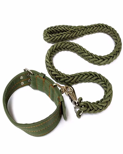 Dog Leash Large Dogs, Bungee Dog Leash Heavy Duty, No Pull Dog Leash for Shock Absorption, Army Green Dog Training Leash for Medium Large Breed Dogs 6FT/4.5FT 2 Padded Handles-12239640