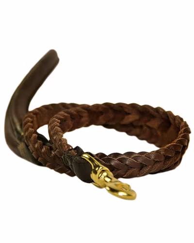 Braided Leather Dog Leashes-12242898