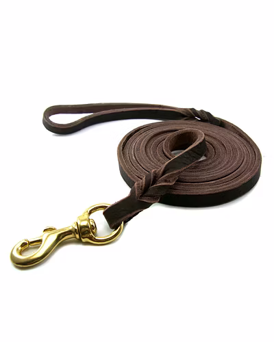 Vivi Bear Braided Genuine Leather Dog Leads for Large/Medium Dogs Canine K9 Behavior Training Leash Rope 0.5 Inch Wide By 8.5/6.9/5.2/4ft Long Dark Brown (4ft Long)-12242842