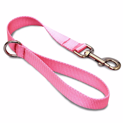 pink nylon short leash