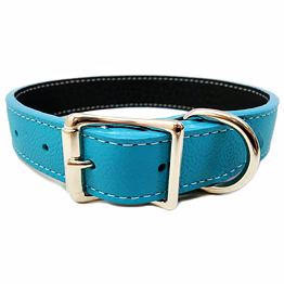luxe leather dog collar,