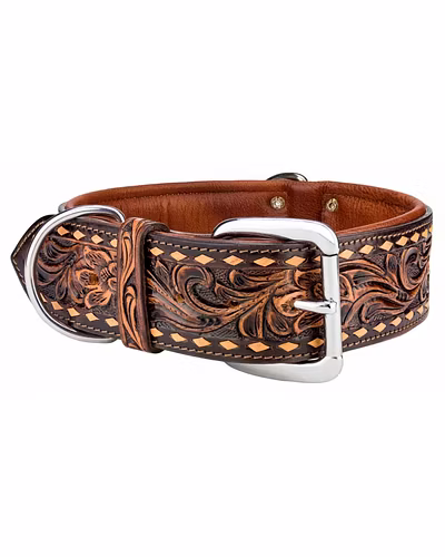 Genuine leather dog collar.-4