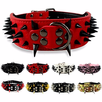 pet collar with spikes