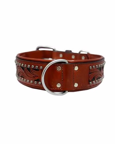 Genuine leather dog collar.-12247192