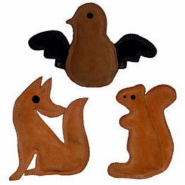 100% organic leather dog chew squeaker sound pet puppy toys combo