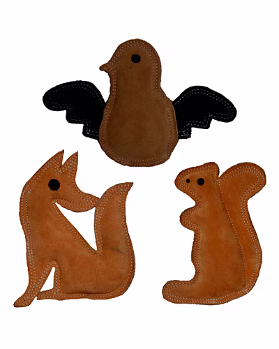 100% Organic Leather Dog Chew Squeaker Sound Pet Puppy Toys Combo-12247640