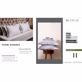 buonai - luxury cotton bedsheet set - 400 thread count