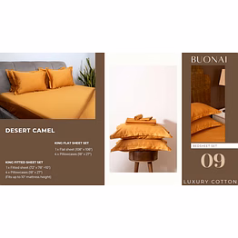 buonai - luxury cotton bedsheet set - 400 thread count