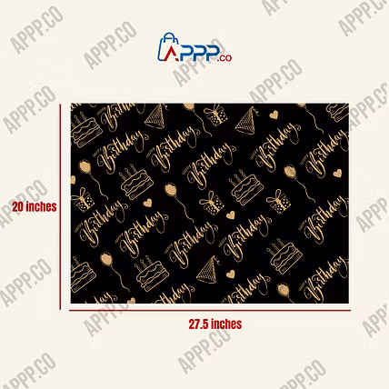 APPP.Co Minimalist Kraft Gift Wrapper - Happy Birthday 10pcs design 2-2