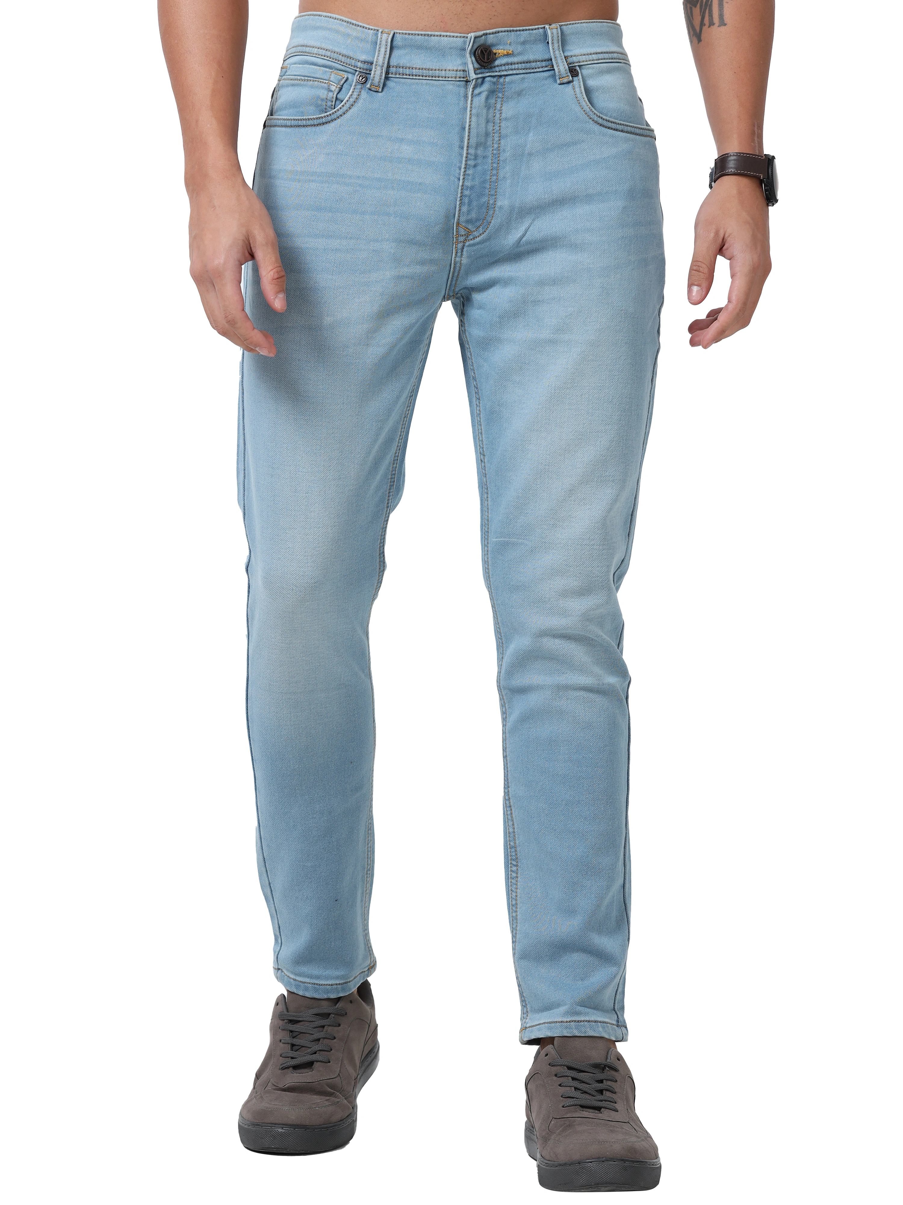 YOSHIMA  MEN'S REGULAR FIT DENIM JEANS PANTS-12621082