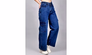 Cargo Women Denim Jeans Blue Bulk  Supplier, Importer, and Global Buyer