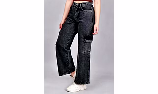 Cargo Women Denim Jeans Grey Bulk  Supplier, Importer, and Global Buyer