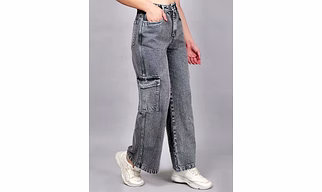 Cargo Light Women Denim Jeans Grey Bulk  Supplier, Importer, and Global Buyer