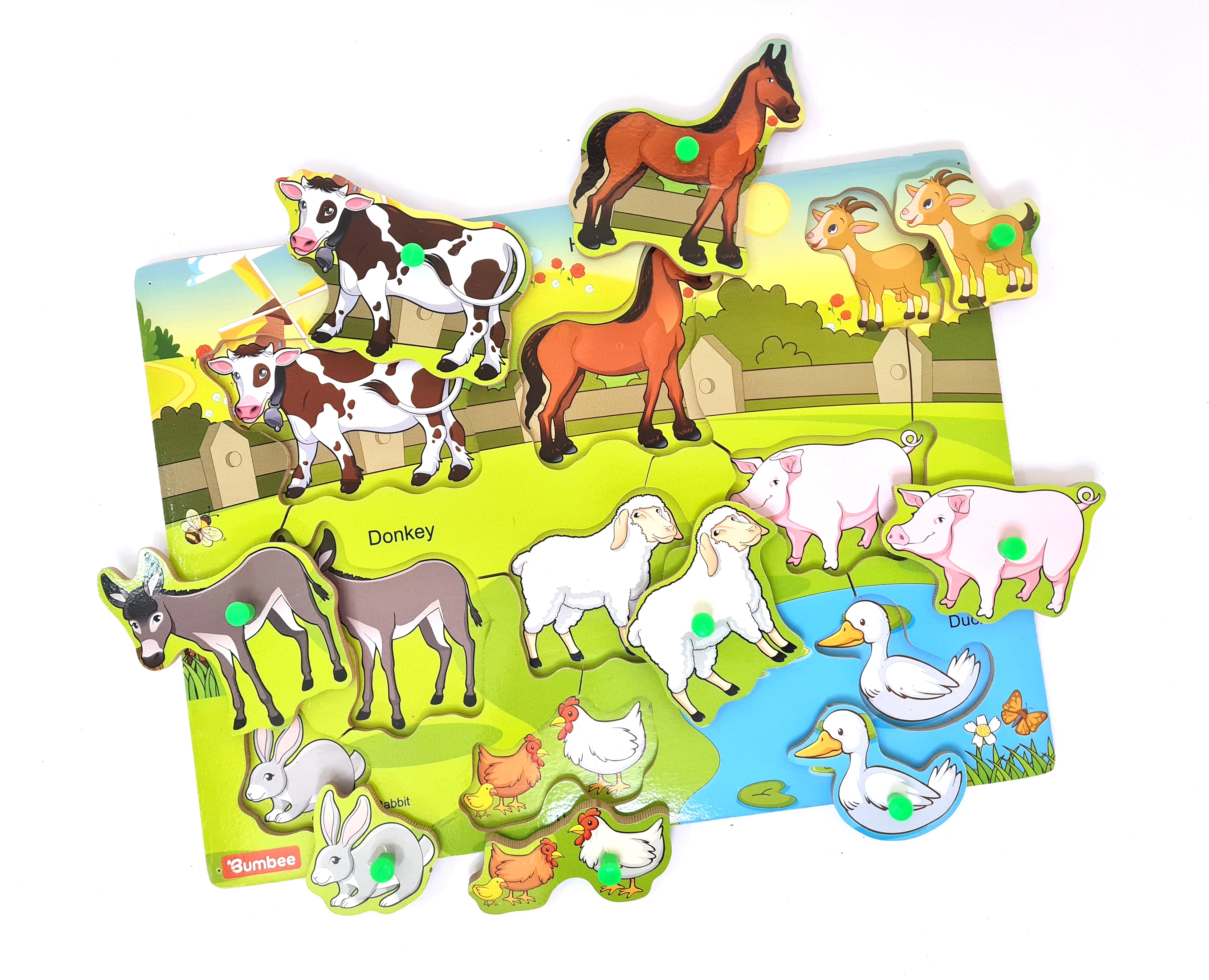 Bumbee | Wooden Farm Animal Board Puzzle-2