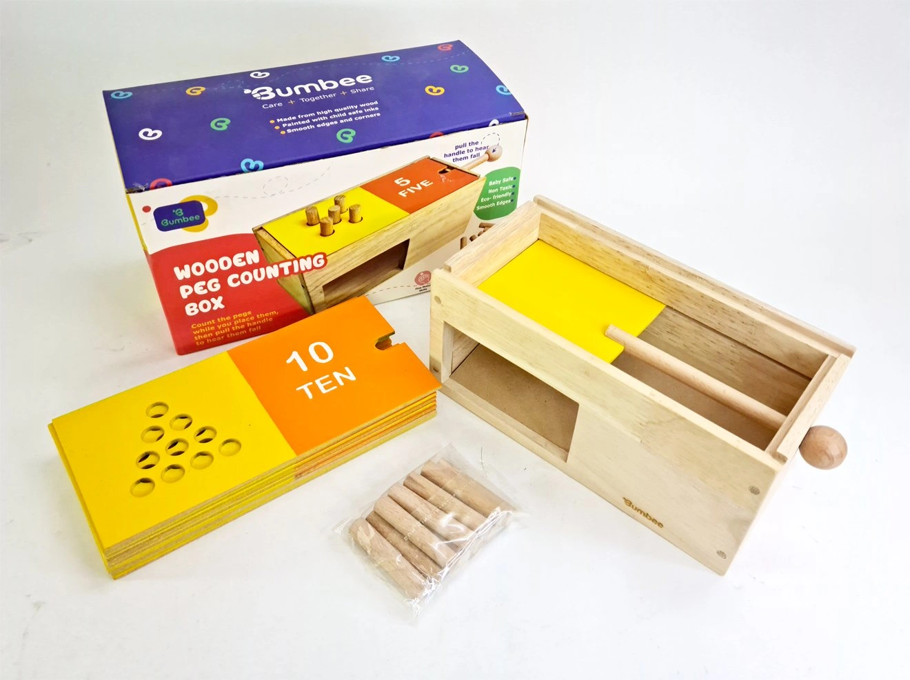 Bumbee | Wooden Peg Counting Box-12258816