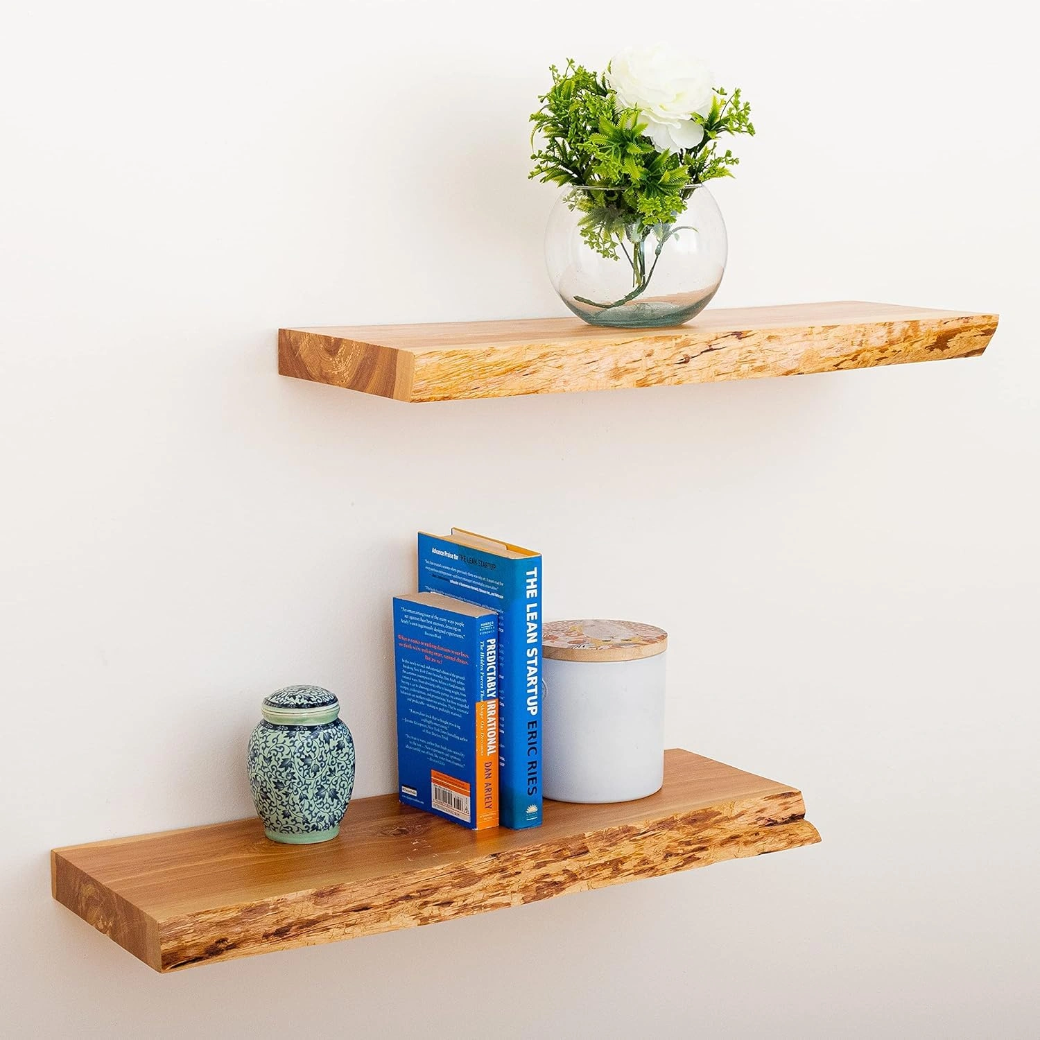 Live Edge Rustic Wood Floating Shelves-12645927