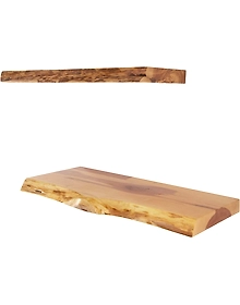 Live Edge Rustic Wood Floating Shelves