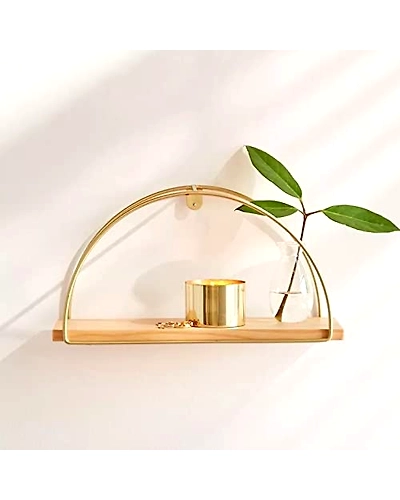 Golden D Shape Floating Shelve-4