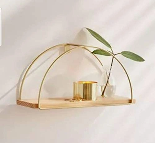 Golden D Shape Floating Shelve-12645935