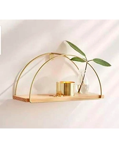 Golden D Shape Floating Shelve-12645935