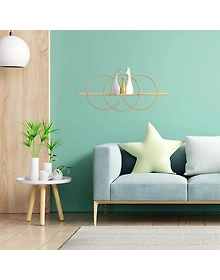3 Metal Circle Wall Mounted Shelf