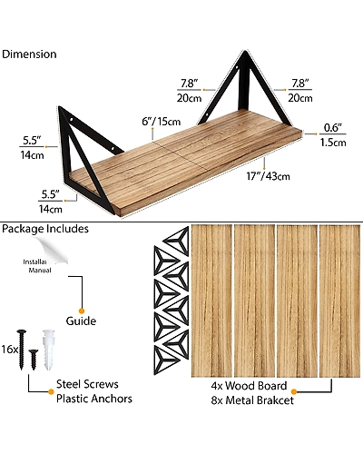 Floating Shelves Set of 4-2