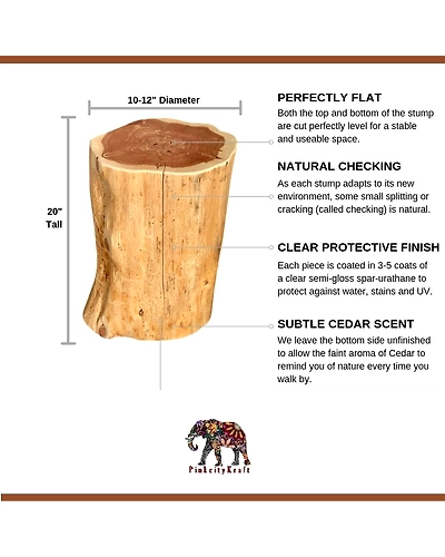 Tree Stump Side Table-3