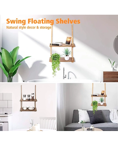 Wooden Hanging Shelf-4