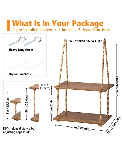 Wooden Hanging Shelf-2