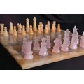 Gemstone Chess Set (Rose quartz and yellow aventurine stones)-4