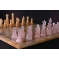 Gemstone Chess Set (Rose quartz and yellow aventurine stones)-6